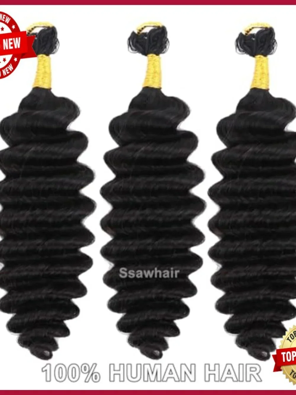 Deep Wave Crochet Human Hair Extensions 14 Inch Pre-Separated Reusable